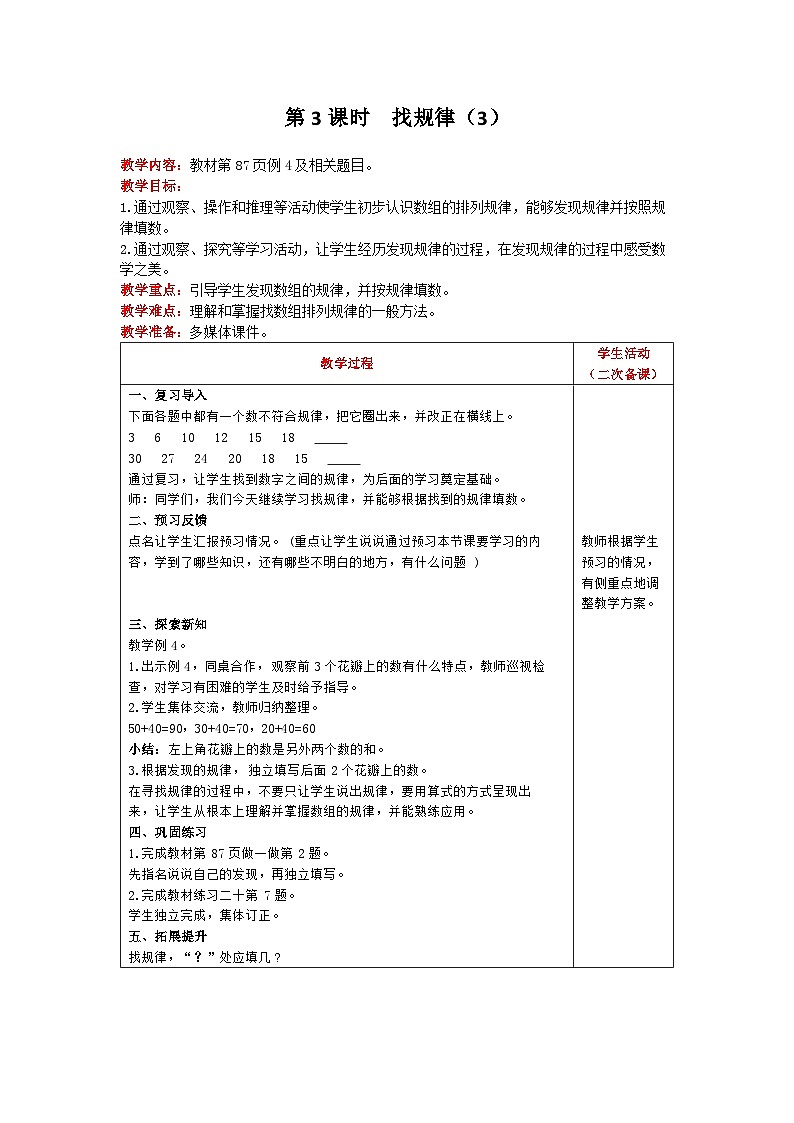 【2023教材插图】人教版数学一年级下册 7.3《稍复杂的图形和数字的变化规律》课件(送教案+练习)01