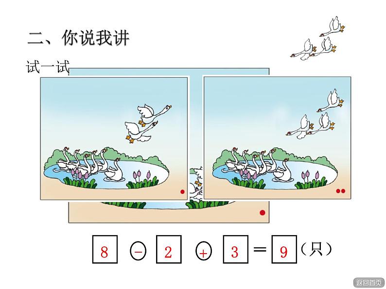 青岛版小学数学一年级上学期第3单元10以内加减混合运算课件06