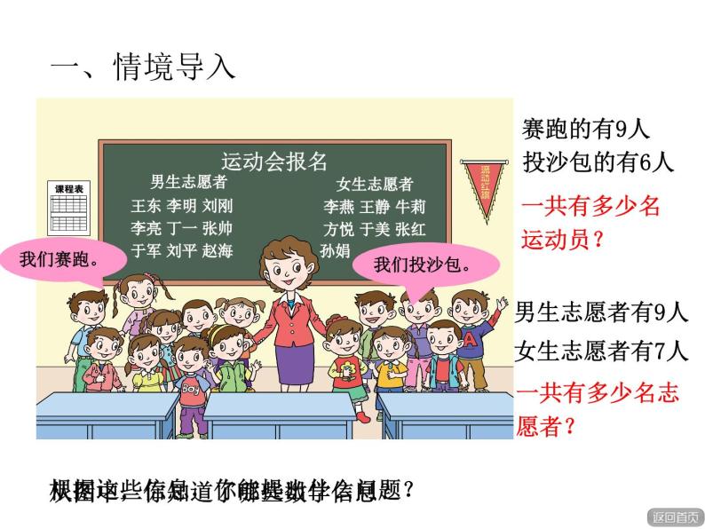 青岛版小学数学一年级上学期第7单元9加几课件02