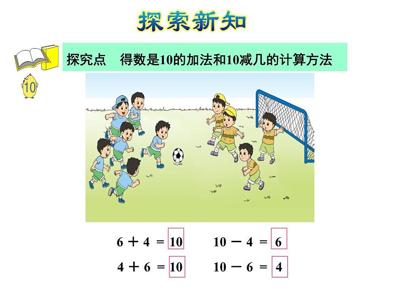 苏教版小学数学一年级上册第8单元第9课时和是10的加法、10减几课件第4页