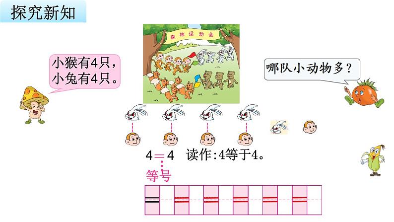 苏教版小学数学一年级上册第5单元第4课时认识“=”、“>”和“<”教学课件04
