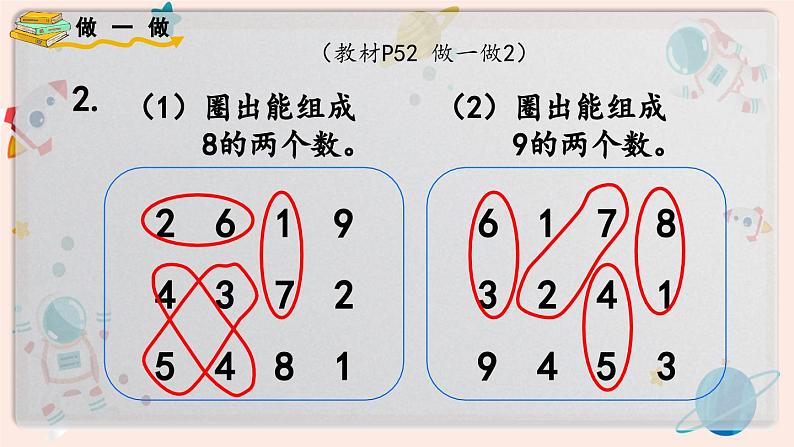 【最新教材插图】人教版小学一年级数学上册第五单元第5课时《8和9的加减法》精品课件第7页