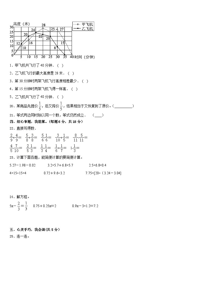 2022-2023学年峨眉山市数学五年级第二学期期末经典模拟试题含答案第3页