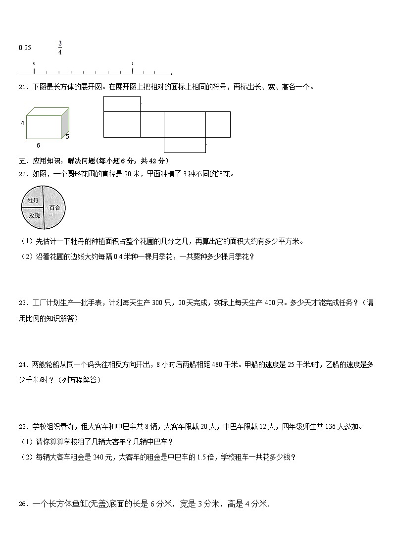 2022-2023学年河南省南阳市方城县五下数学期末考试模拟试题含答案03