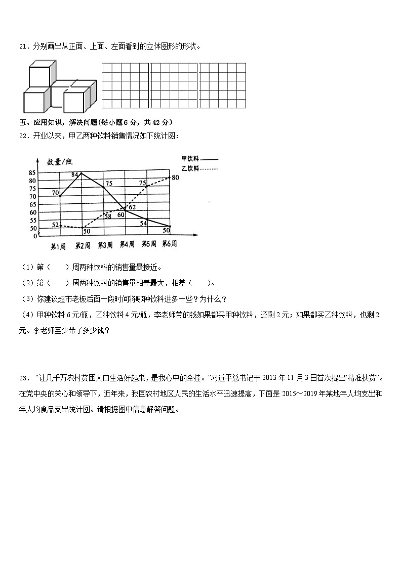 2022-2023学年浙江省宁波市鄞州区数学五下期末调研试题含答案03