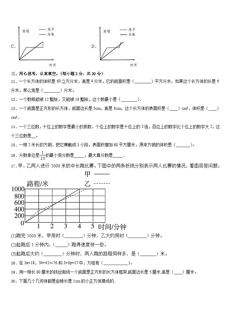 2022-2023学年突泉县数学五年级第二学期期末质量跟踪监视模拟试题含答案第2页