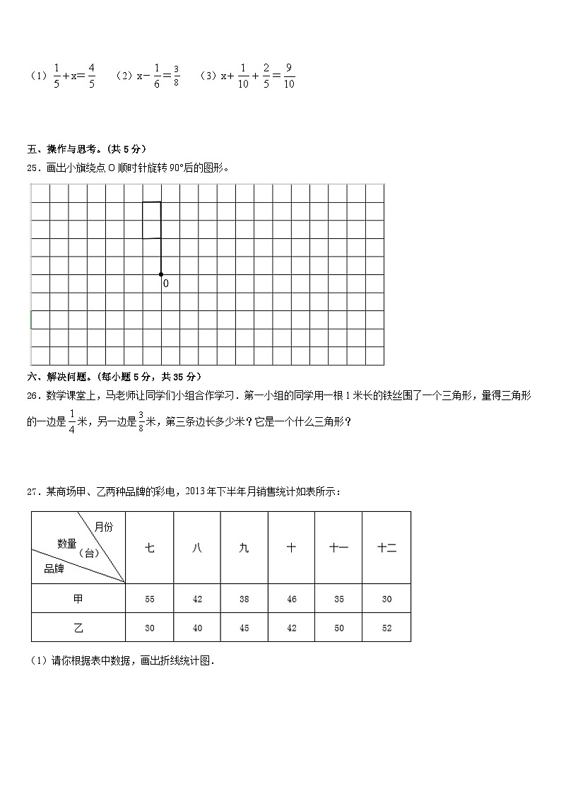 2022-2023学年贵州省贵阳市五下数学期末经典试题含答案第3页