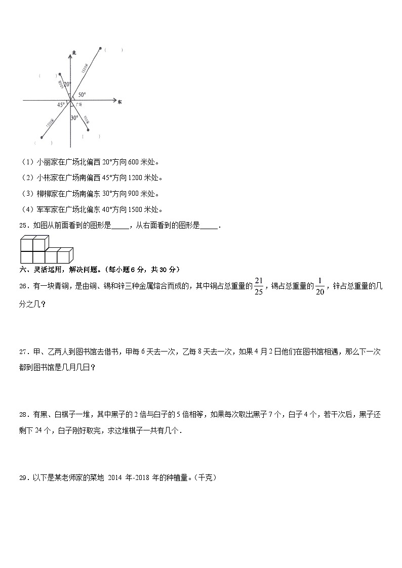 吉林市永吉县2022-2023学年数学五下期末调研试题含答案第3页