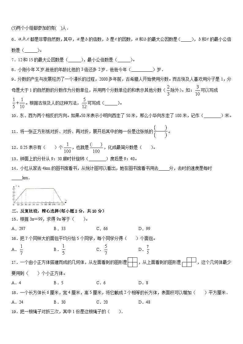 广东省河源市紫金县2022-2023学年数学五下期末统考试题含答案第2页