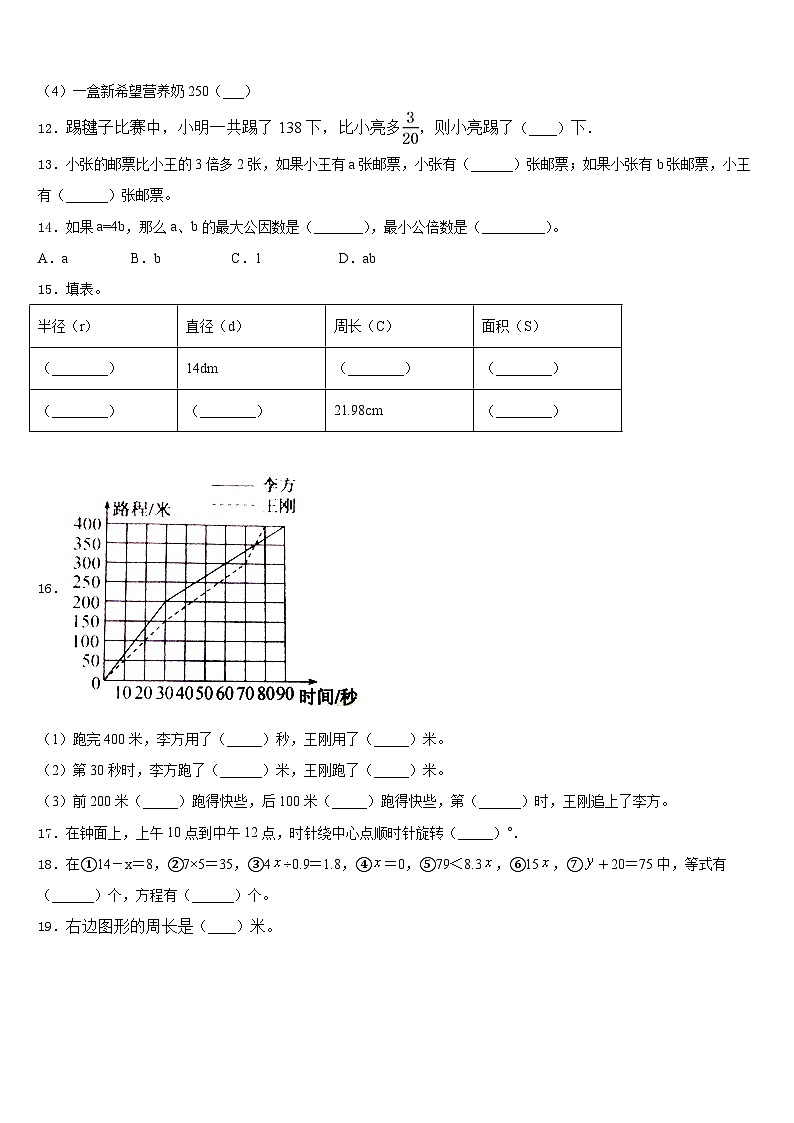 广东省江门市台山市2022-2023学年数学五下期末学业水平测试试题含答案第2页
