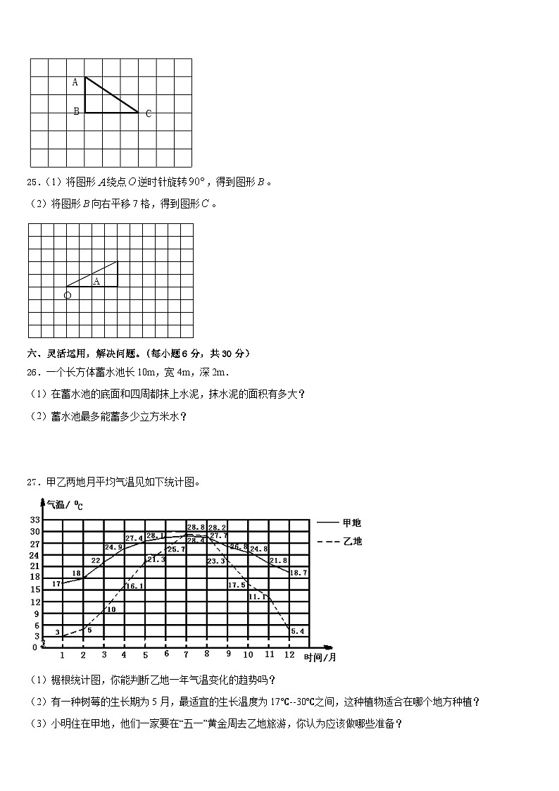 河南省南阳市方城县2022-2023学年数学五下期末联考试题含答案第3页