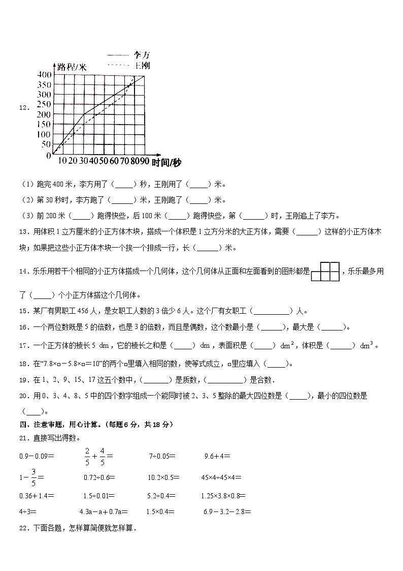 湖南省常德市津市市2022-2023学年数学五年级第二学期期末统考试题含答案第2页
