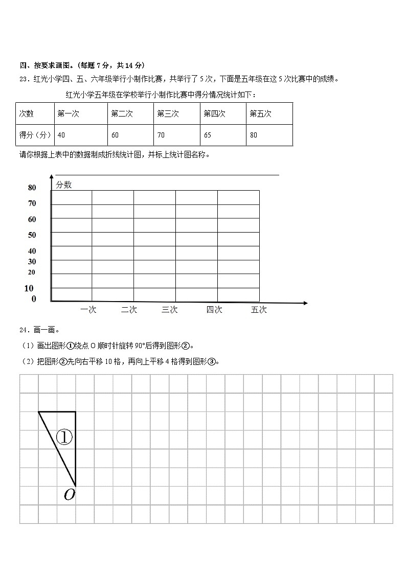 辽宁省本溪市桓仁满族自治县2022-2023学年五年级数学第二学期期末复习检测模拟试题含答案第3页