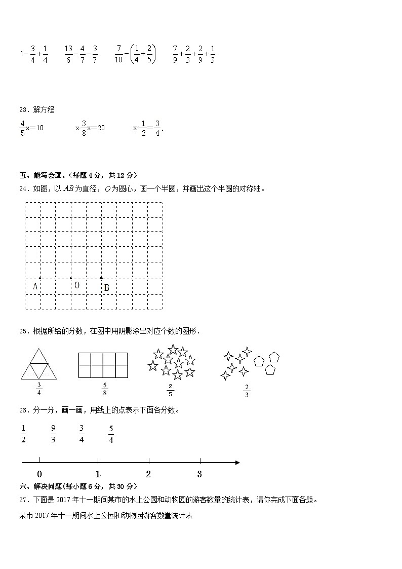 陕西省西安市灞桥区2022-2023学年五下数学期末复习检测试题含答案第3页