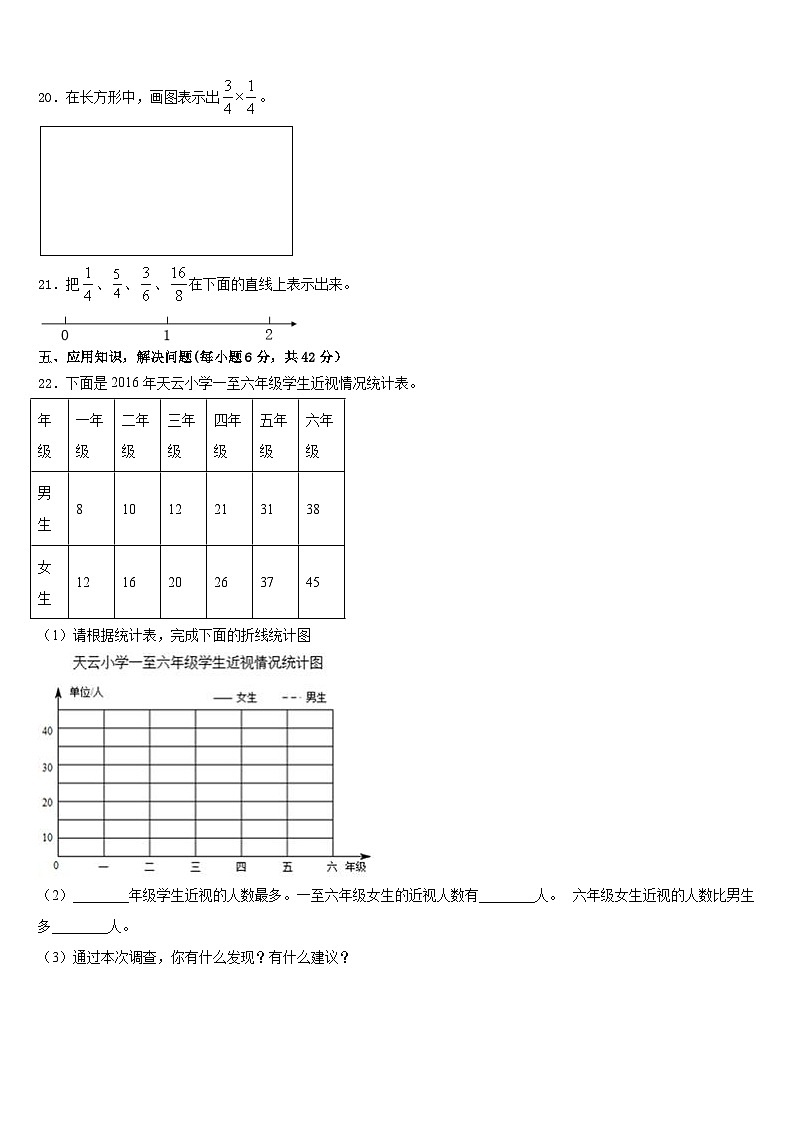 黑河市孙吴县2022-2023学年五年级数学第二学期期末调研模拟试题含答案第3页