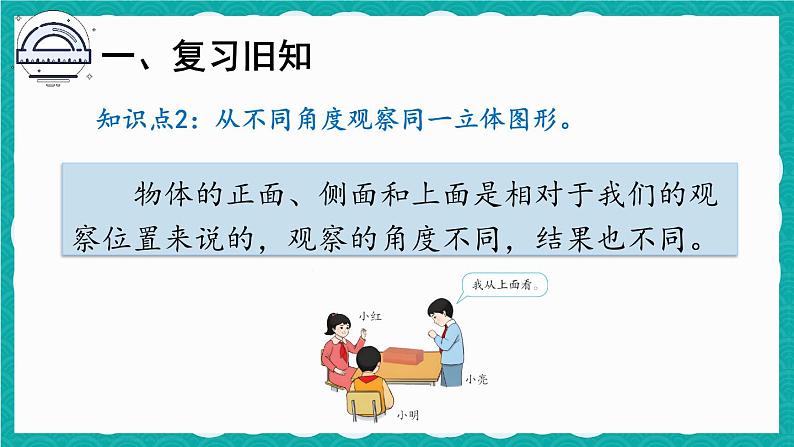 5.3 观察物体 练习课(课件)-二年级上册数学人教版04