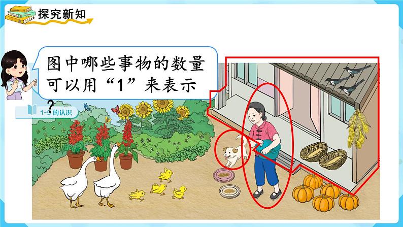 【最新教材插图】人教版数学一上 3.1《1~5的认识》课件第3页