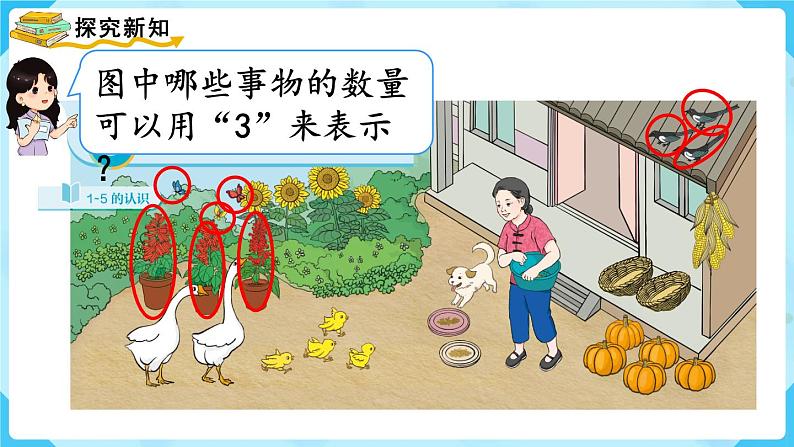 【最新教材插图】人教版数学一上 3.1《1~5的认识》课件第7页