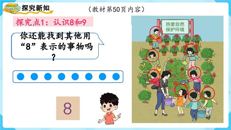 【最新教材插图】人教版数学一上 5.4《8和9的认识》课件+教案03