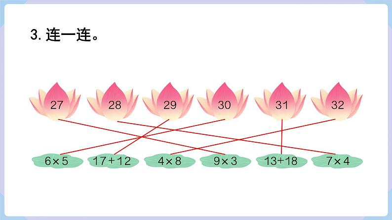 人教二年级数学上册第六单元 练习二十(课件)第4页