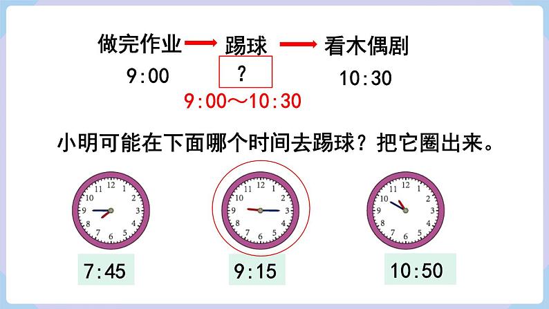 人教二年级数学上册7.2 认识时间(2)第7页