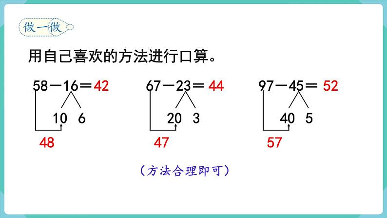 人教数学三年级上册2.2 口算两位数减两位数第6页