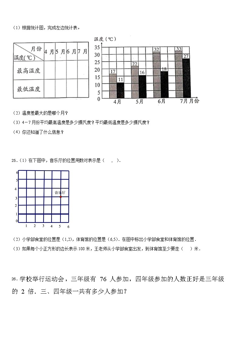 2022-2023学年河北省秦皇岛昌黎县靖安学区数学四下期末达标检测模拟试题含答案03