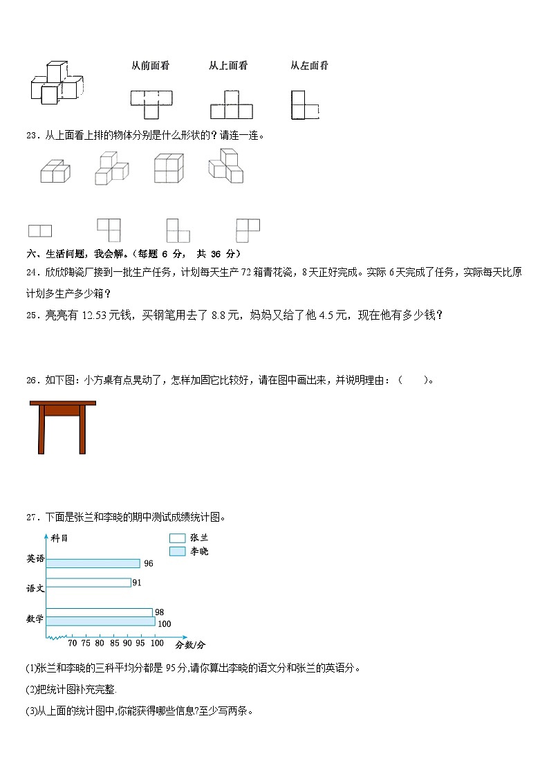 2022-2023学年清远市清城区数学四下期末调研试题含答案第3页