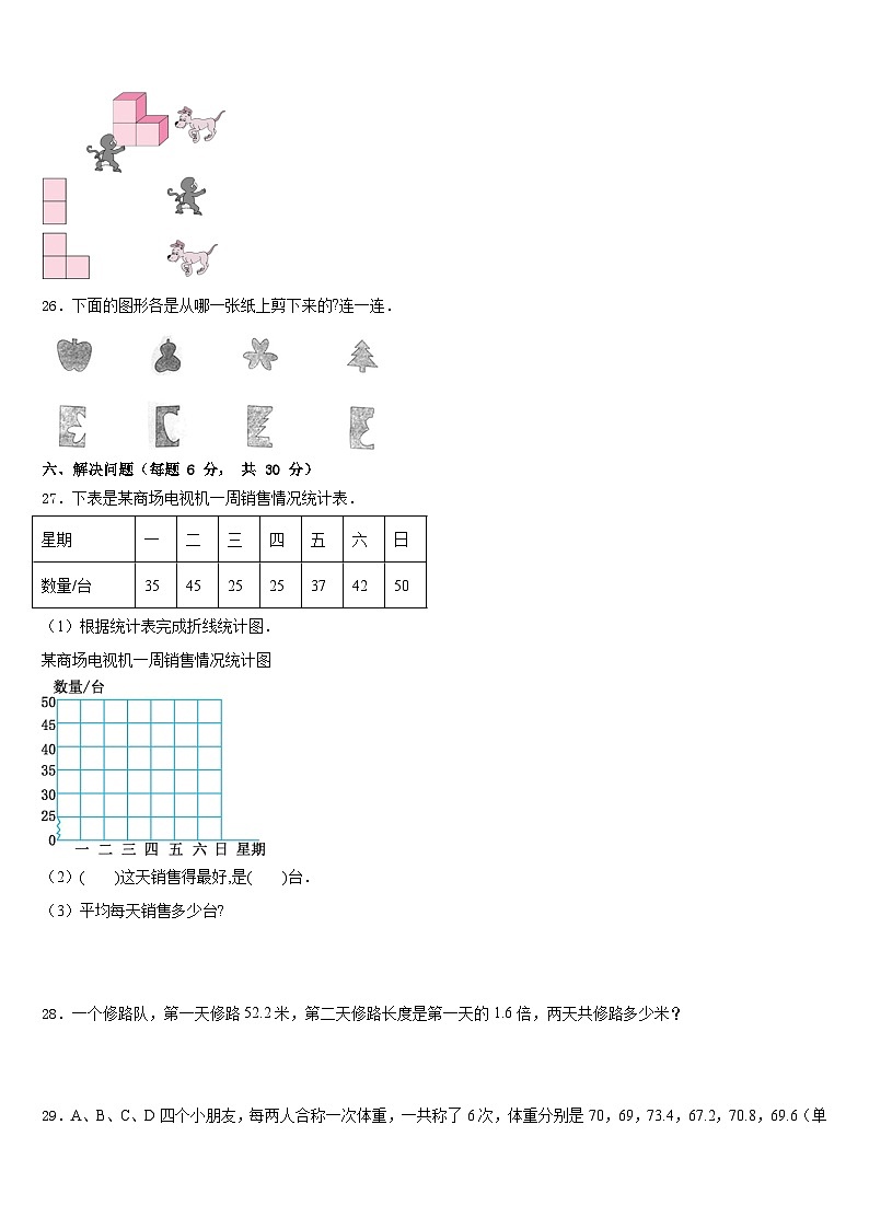 2022-2023学年湖南省郴州市临武县数学四年级第二学期期末达标检测试题含答案03