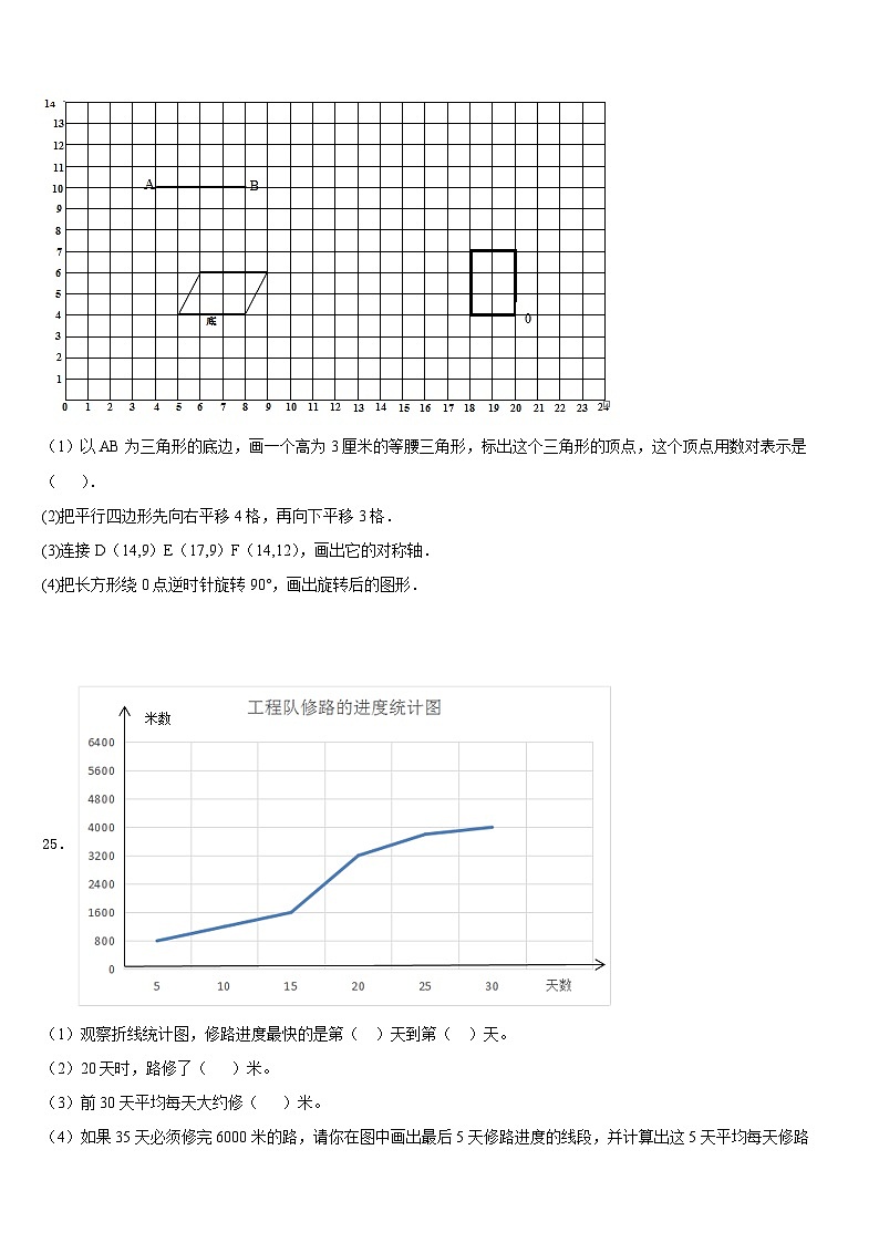 2022-2023学年甘肃省陇南地区西和县数学四年级第二学期期末考试模拟试题含答案第3页