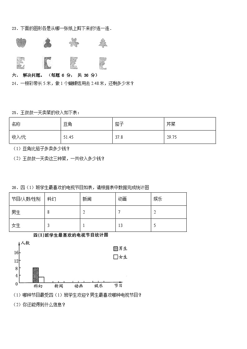 临夏市2022-2023学年数学四下期末统考试题含答案第3页