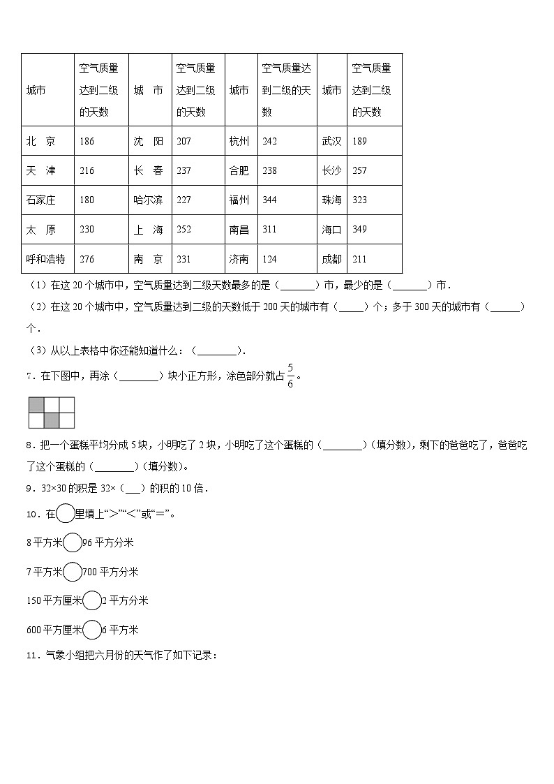 2022-2023學(xué)年廣西壯族桂林市雁山區(qū)數(shù)學(xué)三下期末經(jīng)典試題含答案第2頁