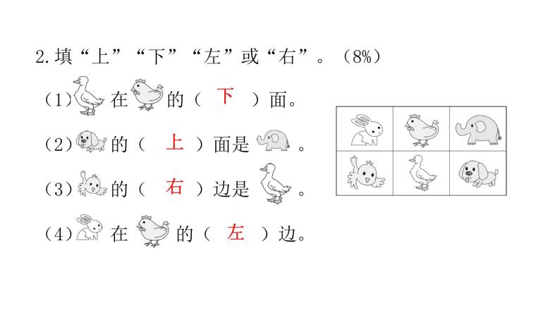 人教版小学一年级数学上册单元综合能力评价课件07