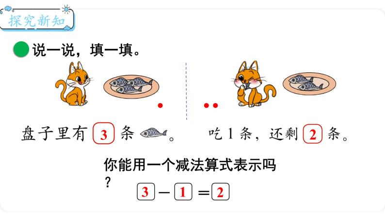 北师大版数学一年级上册 3.3 可爱的小猫 课件03