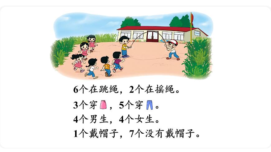 北師大版數(shù)學(xué)一年級上冊3.6 跳繩（第一課時）課件第3頁