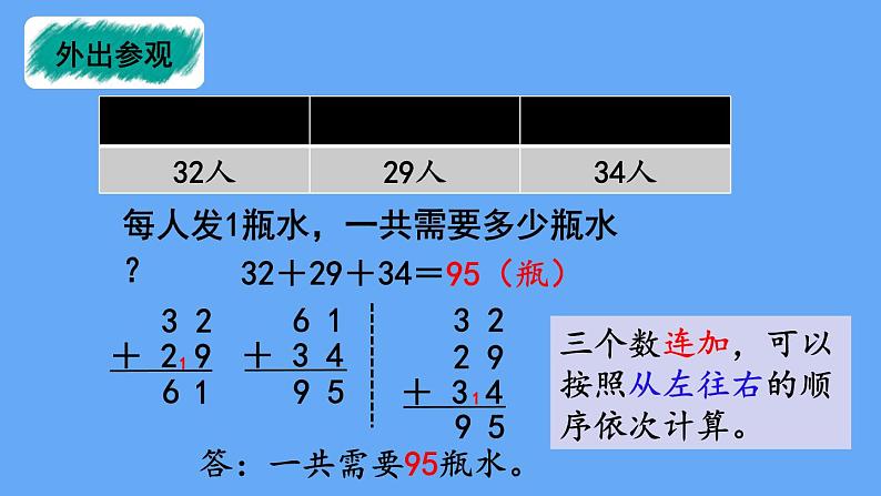 北师大版数学二年级上册期中 整理与复习(1)课件第3页