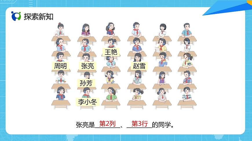 人教版小學數(shù)學五上2.1《確定位置（1）》PPT課件第7頁