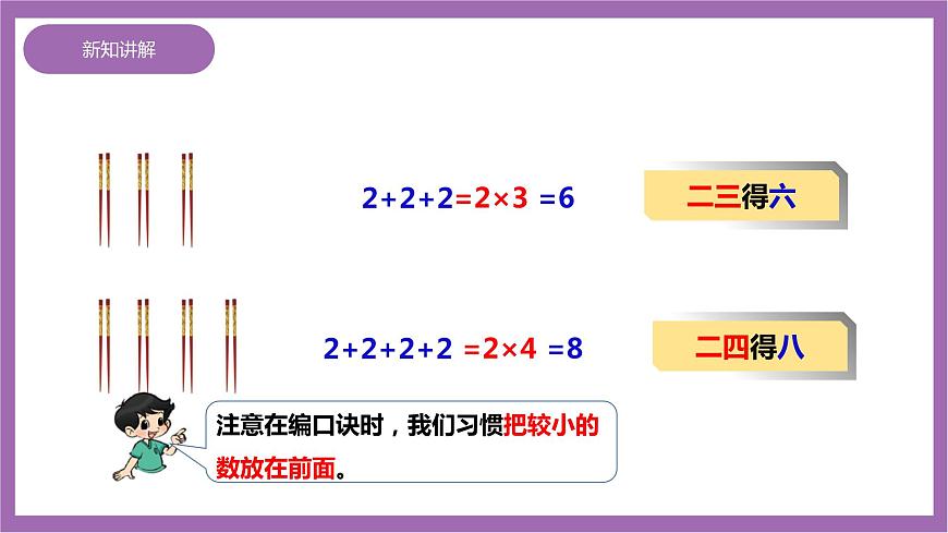 西師大版2上數(shù)學(xué) 1.2 1,2的乘法口訣 1 課件第7頁(yè)