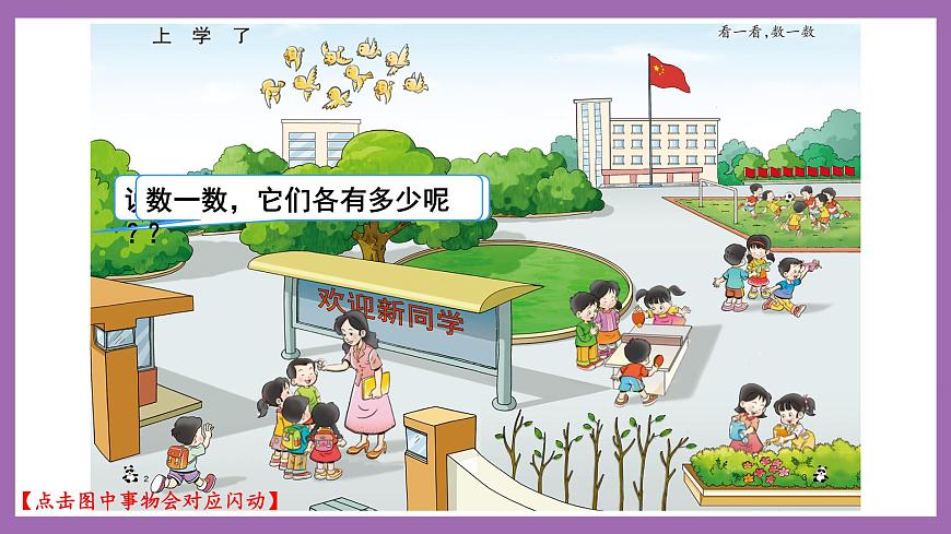 上學(xué)了 第1課時(shí) 數(shù)一數(shù) 課件 西師大數(shù)學(xué)一上第3頁