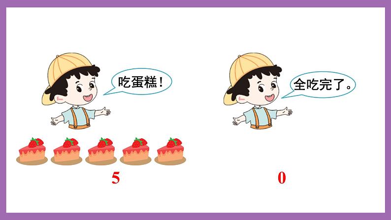 一 10以内数的认识及加减法(一)  2. 0的认识 课件第3页