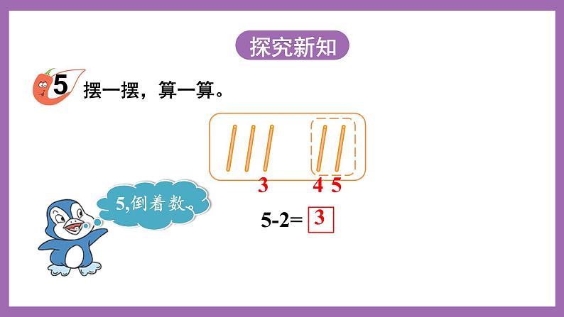 一 10以内数的认识及加减法(一) 第2课时 5以内数的减法 课件第3页
