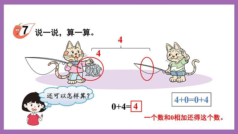 一 10以内数的认识及加减法(一) 第3课时 和”0“有关的加减法 课件03