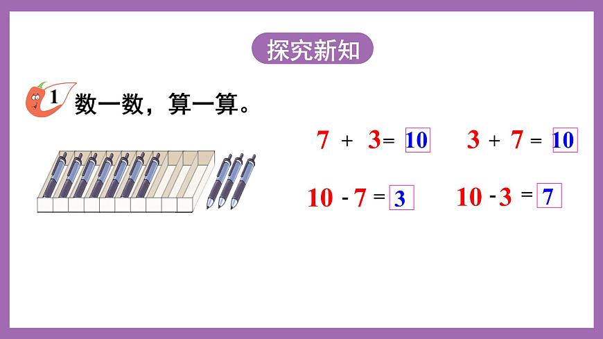 二 10以內(nèi)數(shù)的認(rèn)識(shí)和加減法（二）10的加減法 課件 西師大數(shù)學(xué)一上第4頁