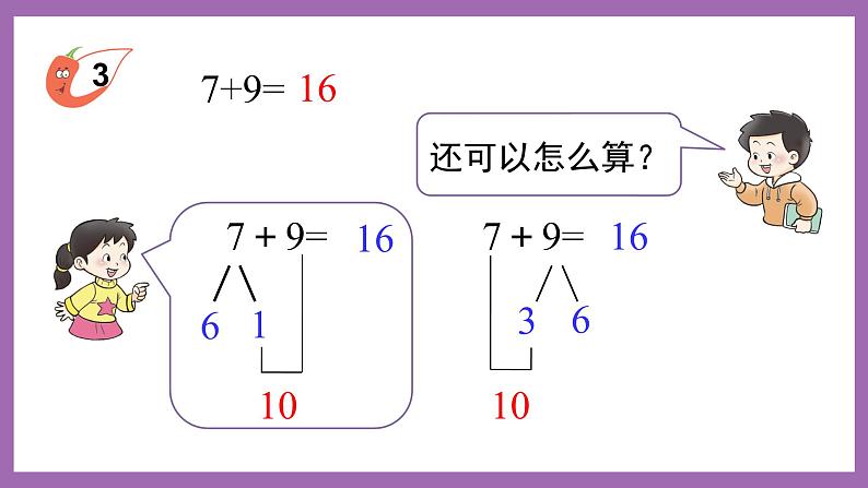 五 20以内的进位加法 第2课时 9加几(2)课件 西师大数学一上第3页