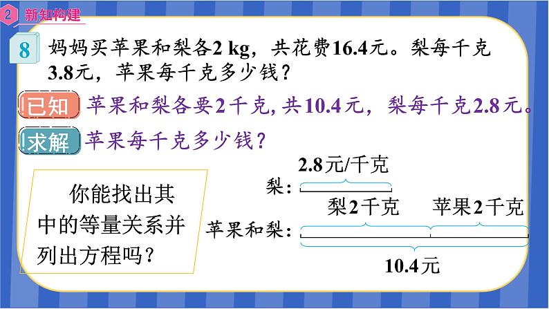 【同步备课】第五单元 第8课时用方程解决问题(3)(课件)五年级数学上册 最新人教版第5页