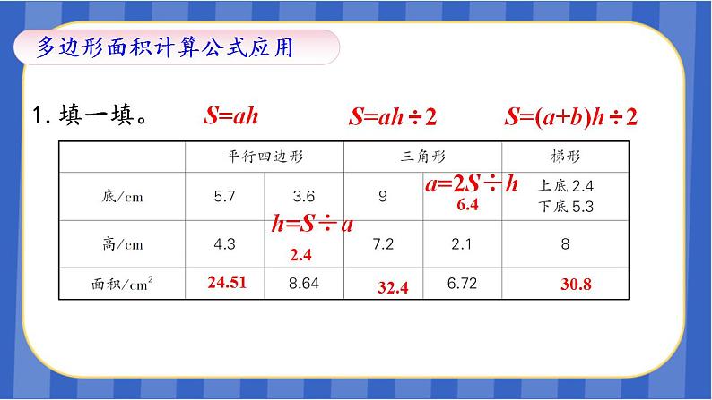 【同步备课】第八单元 第3课时 图形与几何-多边形的面积(课件)五年级数学上册 人教版06