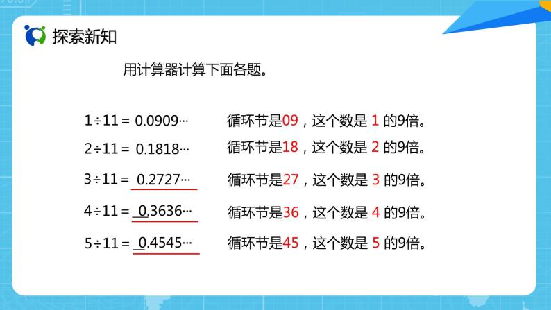 【核心素养目标】人教版小学数学五年级上册 3.7《用计算器探索规律》课件+教案+同步分层作业（含教学反思和答案）04