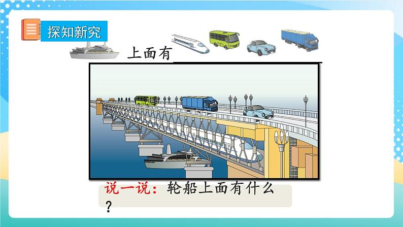 人教版数学一年级上册2.1 《认识“上、下、前、后》” 课件第3页