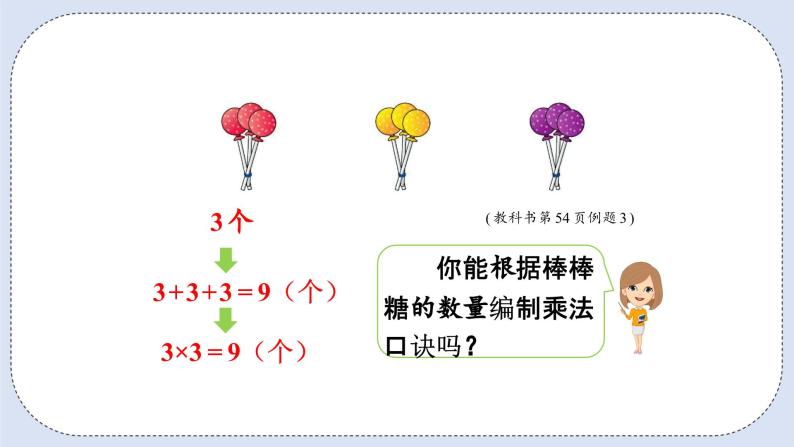 人教版数学二年级上册 4.4 2、3的乘法口诀 课件07