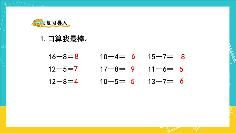 人教版数学二年级上册 2.5《退位减》课件第2页